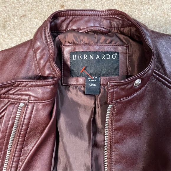 Burgundy Vegan Girls Jacket - Picture 2 of 4